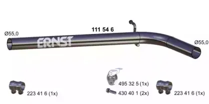 Труба выхлопного газа ERNST купить