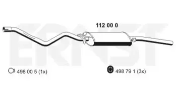 Глушитель выхлопных газов конечный ERNST купить