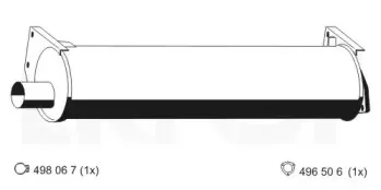 Глушитель выхлопных газов конечный ERNST купить