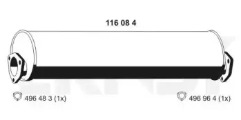 Глушитель выхлопных газов конечный ERNST купить