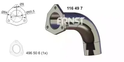 Труба выхлопного газа ERNST купить