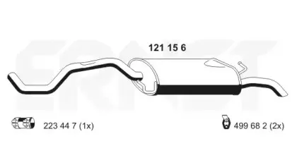 Глушитель выхлопных газов конечный ERNST купить