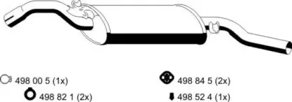 Глушитель выхлопных газов конечный ERNST купить