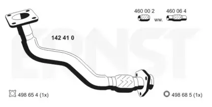Труба выхлопного газа ERNST купить