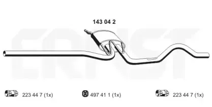 Средний глушитель выхлопных газов ERNST купить