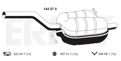 Глушитель выхлопных газов конечный ERNST купить