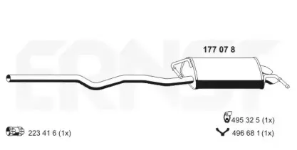 Глушитель выхлопных газов конечный ERNST купить