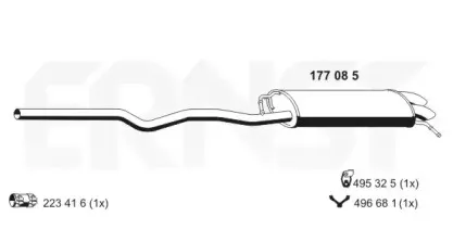Глушитель выхлопных газов конечный ERNST купить