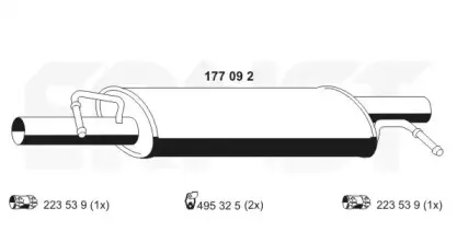 Средний глушитель выхлопных газов ERNST купить