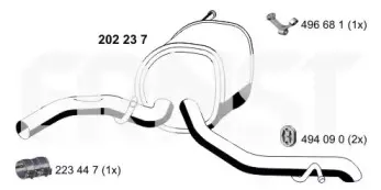 Глушитель выхлопных газов конечный ERNST купить