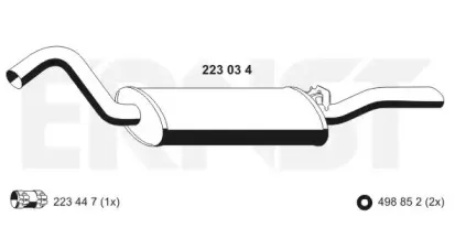 Глушитель выхлопных газов конечный ERNST купить