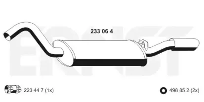Глушитель выхлопных газов конечный ERNST купить