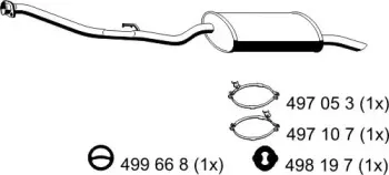 Глушитель выхлопных газов конечный ERNST купить