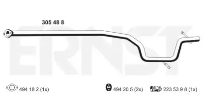 Труба выхлопного газа ERNST купить