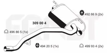 Глушитель выхлопных газов конечный ERNST купить