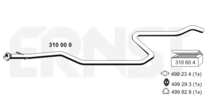 Труба выхлопного газа ERNST купить