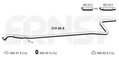 Труба выхлопного газа ERNST купить