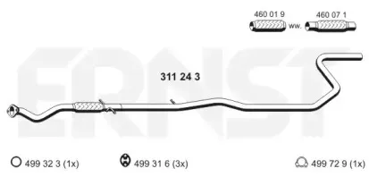 Труба выхлопного газа ERNST купить