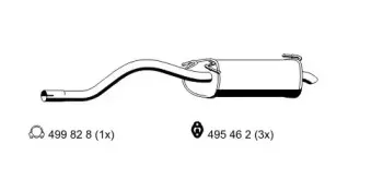 Глушитель выхлопных газов конечный ERNST купить