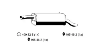 Глушитель выхлопных газов конечный ERNST купить