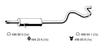 Глушитель выхлопных газов конечный ERNST купить