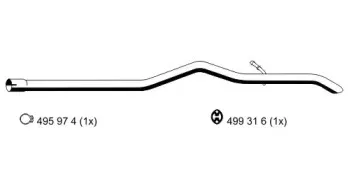 Труба выхлопного газа ERNST купить