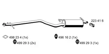 Средний глушитель выхлопных газов ERNST купить