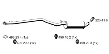 Средний глушитель выхлопных газов ERNST купить