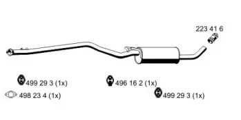 Средний глушитель выхлопных газов ERNST купить