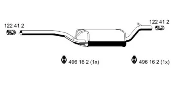 Средний глушитель выхлопных газов ERNST купить