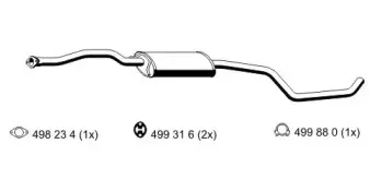 Средний глушитель выхлопных газов ERNST купить