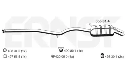 Глушитель выхлопных газов конечный ERNST купить