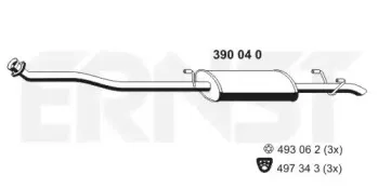 Средний глушитель выхлопных газов ERNST купить