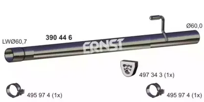 Труба выхлопного газа ERNST купить