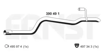 Труба выхлопного газа ERNST купить