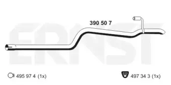Труба выхлопного газа ERNST купить