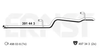 Труба выхлопного газа ERNST купить