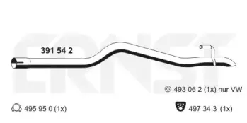 Труба выхлопного газа ERNST купить