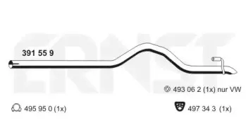 Труба выхлопного газа ERNST купить