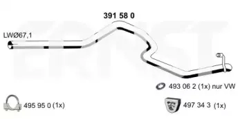 Труба выхлопного газа ERNST купить