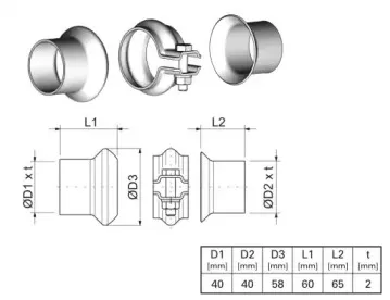 Рем. комплект, труба выхлопного газа ERNST купить