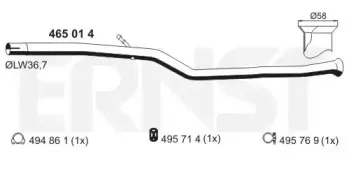 Ремонтная трубка, катализатор ERNST купить