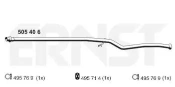 Труба выхлопного газа ERNST купить