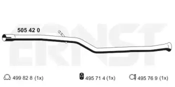 Ремонтная трубка, катализатор ERNST купить