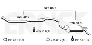 Глушитель выхлопных газов конечный ERNST купить