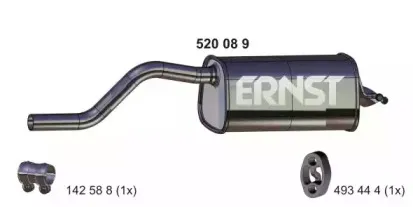 Глушитель выхлопных газов конечный ERNST купить