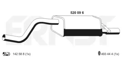 Глушитель выхлопных газов конечный ERNST купить