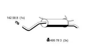 Глушитель выхлопных газов конечный ERNST купить