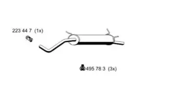 Глушитель выхлопных газов конечный ERNST купить