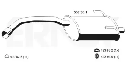 Глушитель выхлопных газов конечный ERNST купить